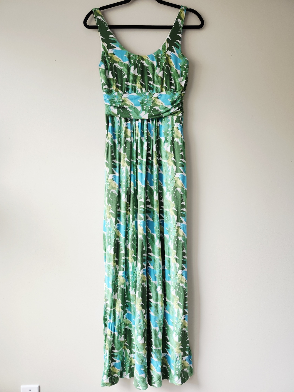 Tropical Palm Maxi Dress with Pockets - Picture 2 of 10